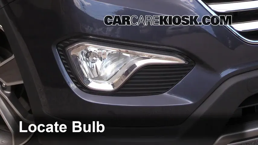 2013 Hyundai Santa Fe GLS 3.3L V6 Lights Fog Light (replace bulb)